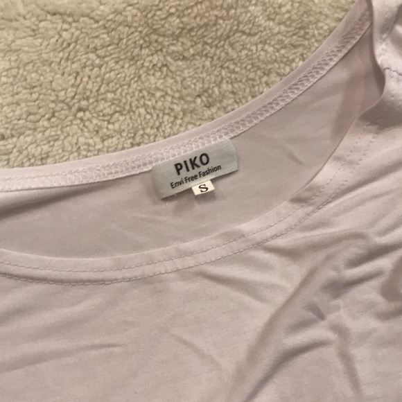 White piko top 3/4 sleeves - Picture 2 of 3